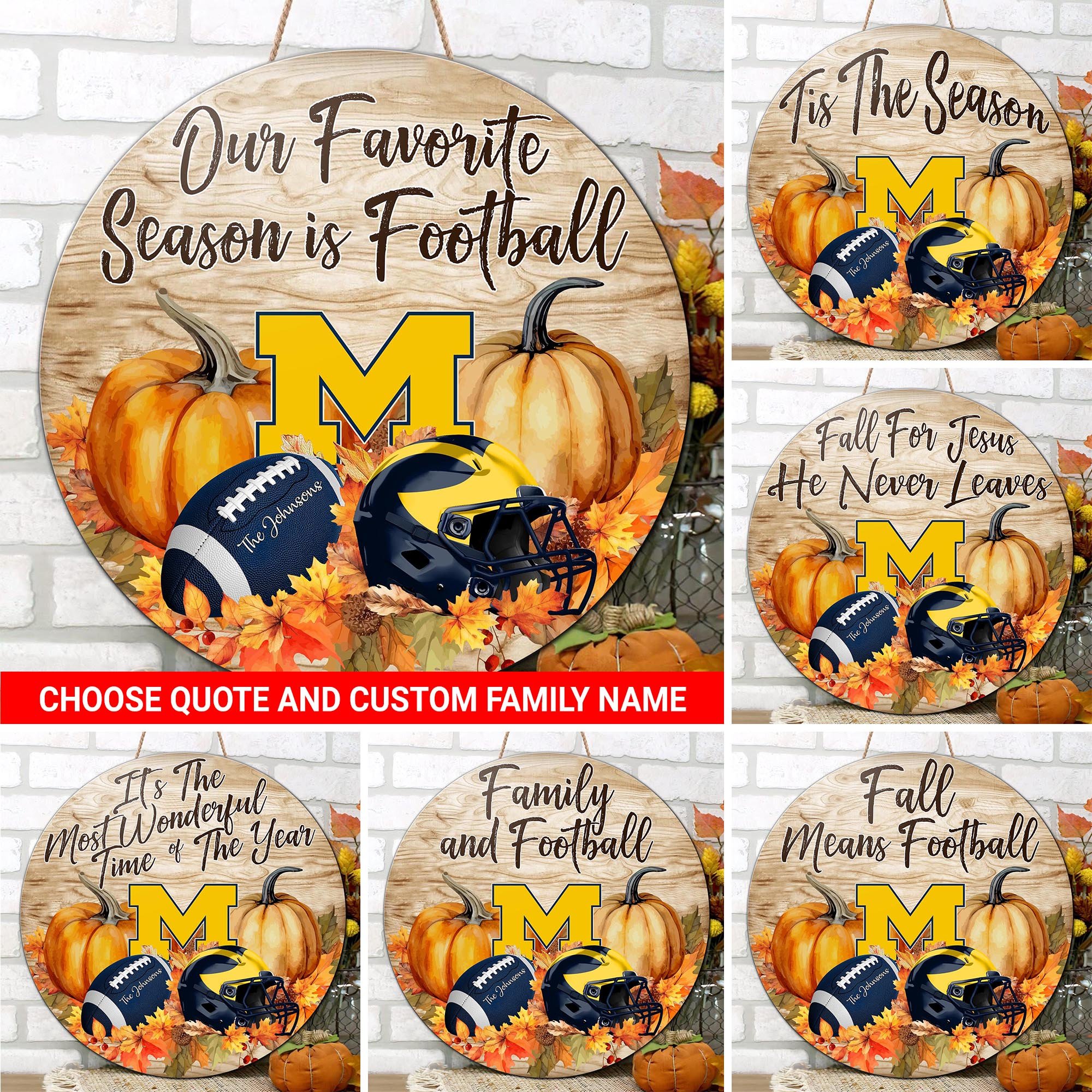 Michigan Wolverines Shape Wooden Sign Custom Your Family Name And Choose Your Quotes, Sport Gifts, Home Decorations ETRG-51656